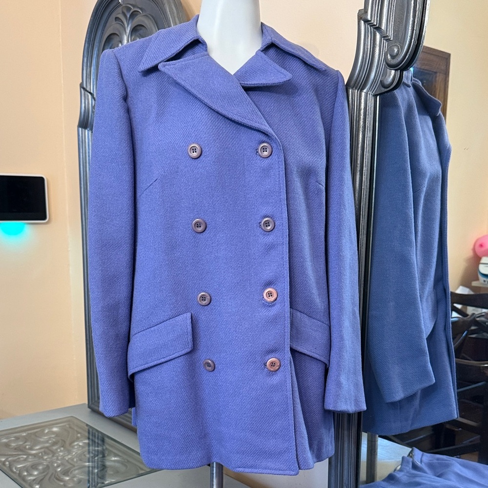 Vintage Wool Gordon of Philadelphia 14 Double-Breasted Blue Coat Matching Pants